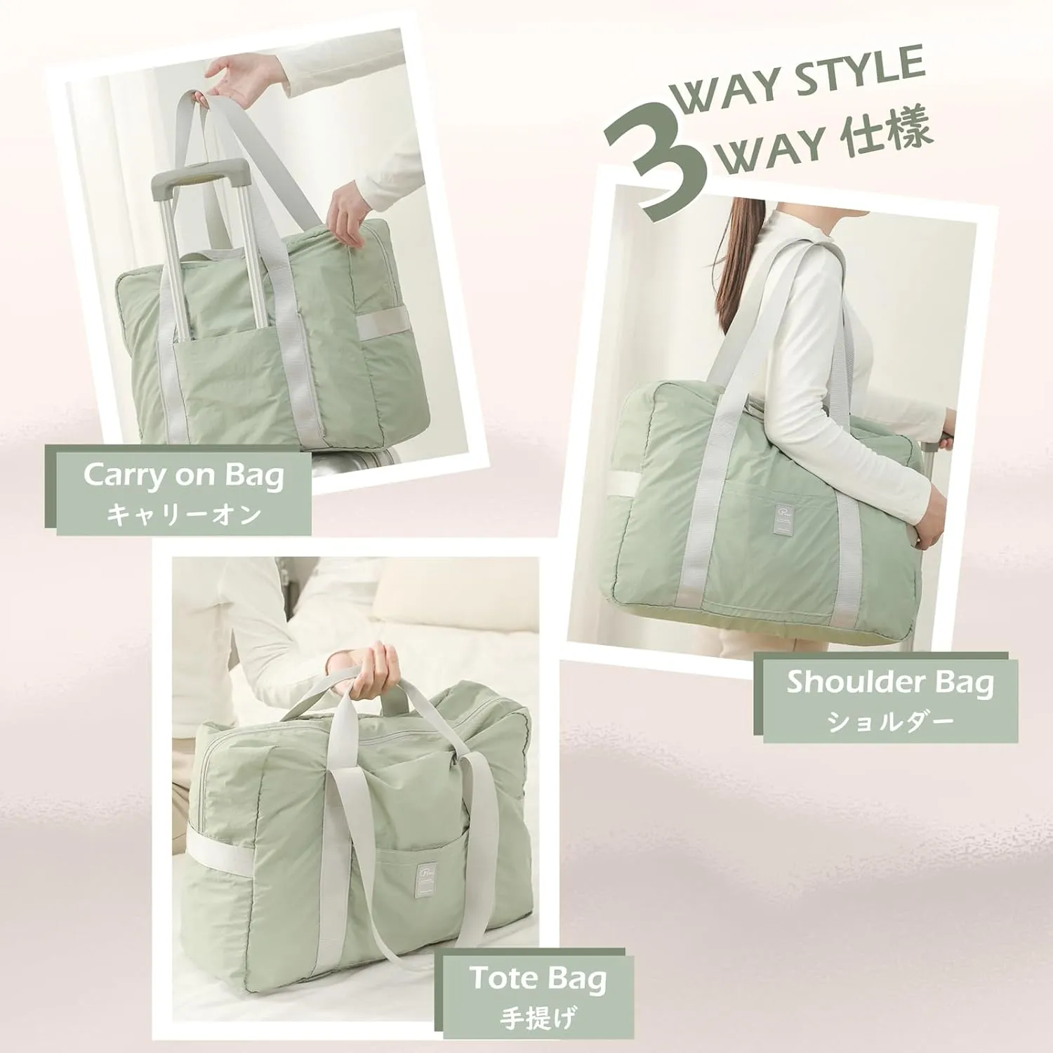 TRIWONDER Travel Duffel Bag Waterproof Weekender Carry On Tote Hospital Bag for Labor and Delivery Overnight Luggage Bag with Trolley Sleeve