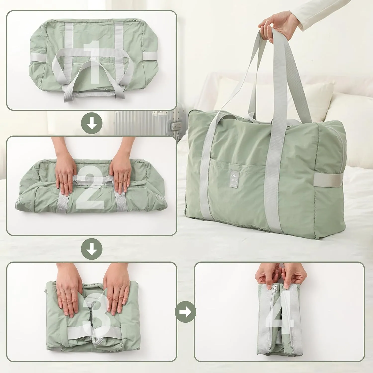 TRIWONDER Travel Duffel Bag Waterproof Weekender Carry On Tote Hospital Bag for Labor and Delivery Overnight Luggage Bag with Trolley Sleeve