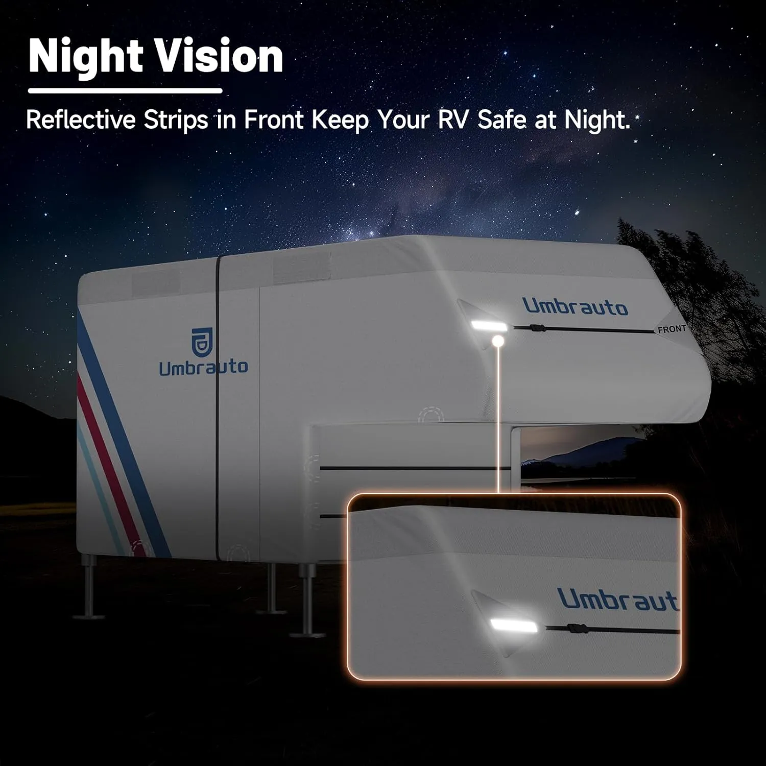Truck Camper Cover for 8–10FT Slide-in Campers – 300D Oxford Waterproof RV Cover, Silver-Coated, All-Weather Protection with Windproof Straps & Air Vents