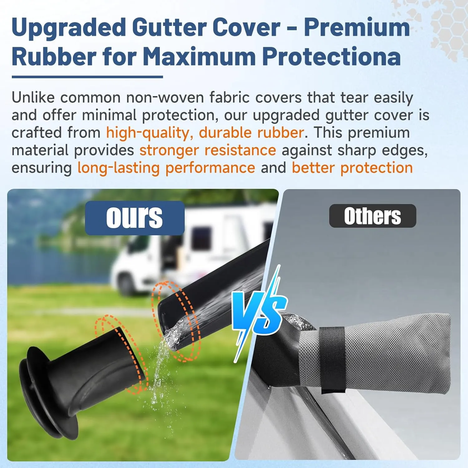 Truck Camper Cover for 8–10FT Slide-in Campers – 300D Oxford Waterproof RV Cover, Silver-Coated, All-Weather Protection with Windproof Straps & Air Vents