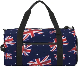 UK British Union Jack Print Gym Bag for Men Women Lightweight Duffel Bag Sports Workout Bag for Travel Yoga