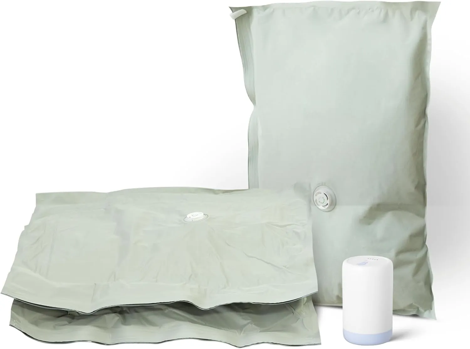 Umimile Vacuum Storage Bags for Travel with Electric Pump, Reusable Compression Bags for Travel, Space Saver Bags for Luggage, Suitcases and Backpack (2PC   PUMP)