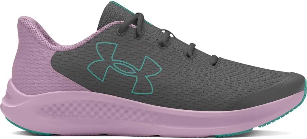 Under Armour Girls' Grade School Pursuit 3 Big Logo Running Shoe