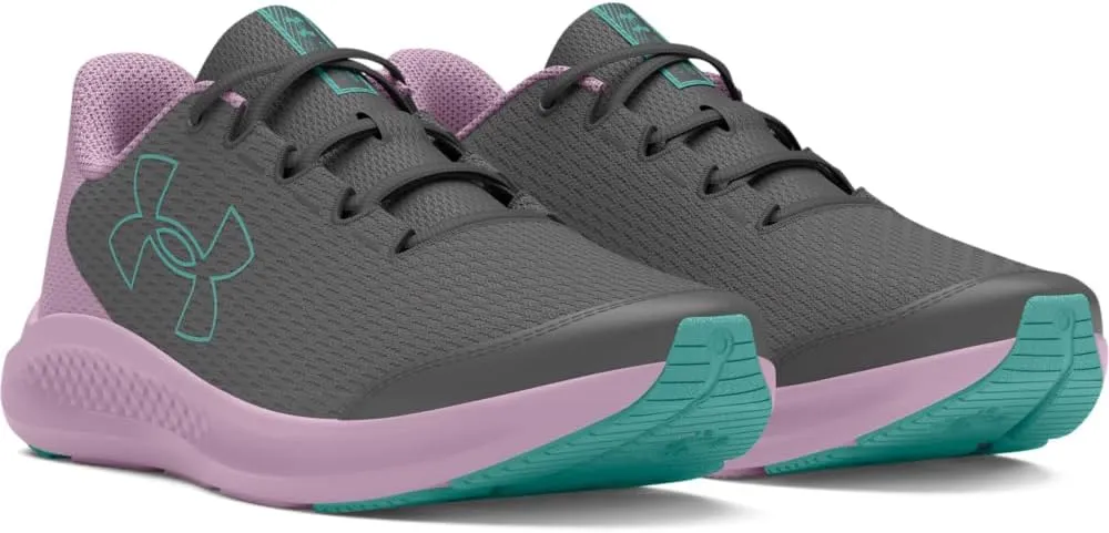 Under Armour Girls' Grade School Pursuit 3 Big Logo Running Shoe