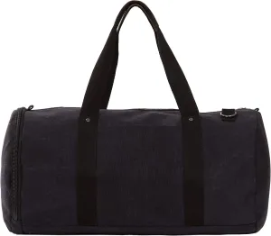 Unisex Cotton Canvas Travel Weekend Duffel Bag (20" Length, Style #3 Black)