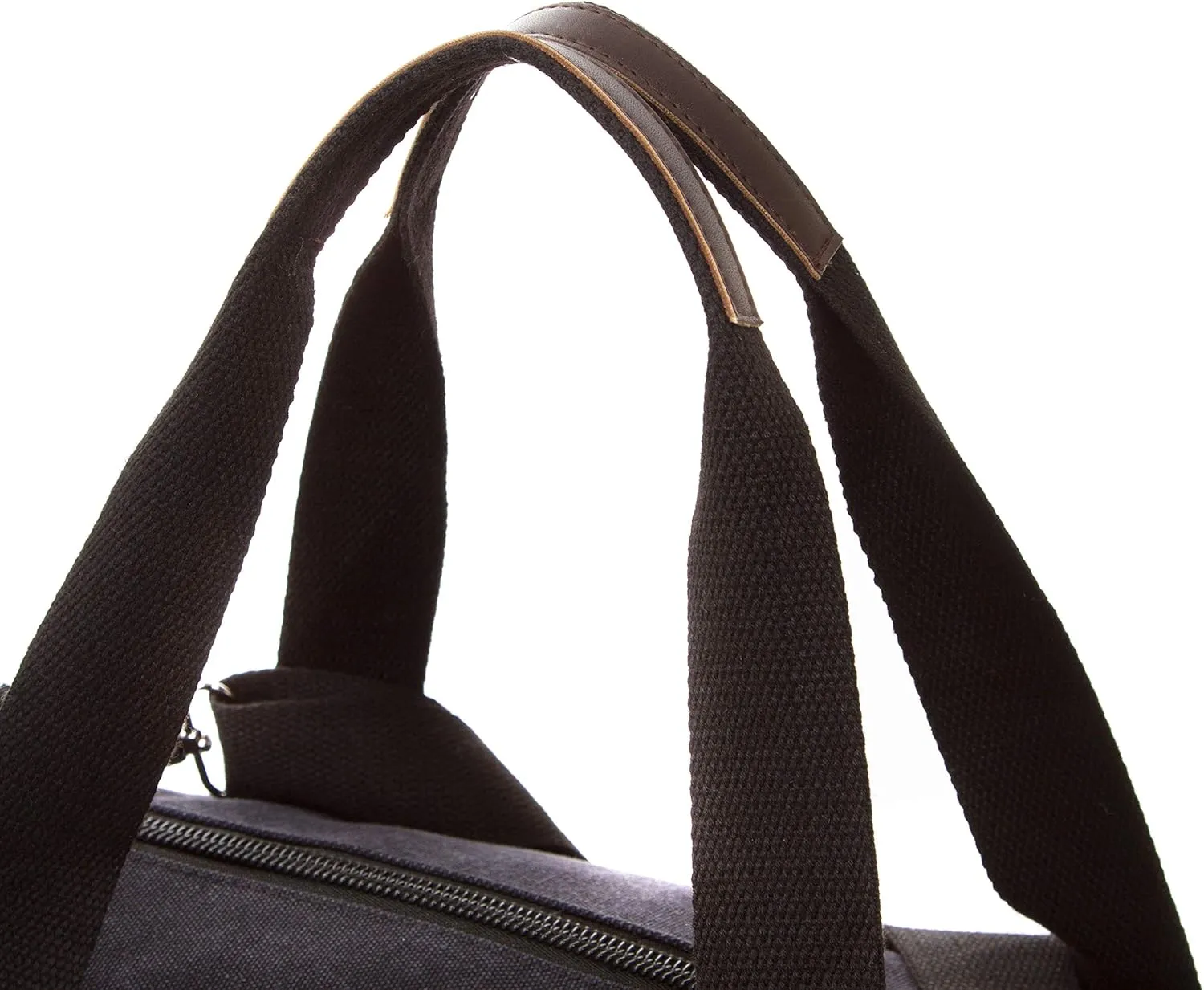 Unisex Cotton Canvas Travel Weekend Duffel Bag (20" Length, Style #3 Black)