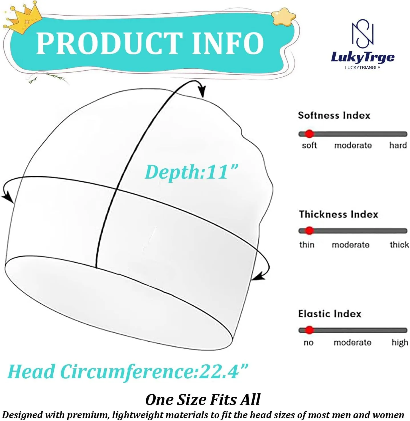 Unisex EMF Protection Beanies Cap, Anti-Radiation Protector Caps, Microwave Radiation Blocking hat (Color : Dark Blue, Size : One Size)
