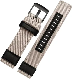 Universal Strap,20/22/24mm Men Canvas Nylon Heavy Duty Watchband Wear-resistant Splicing Pin Buckle Watch Strap Wrist Band