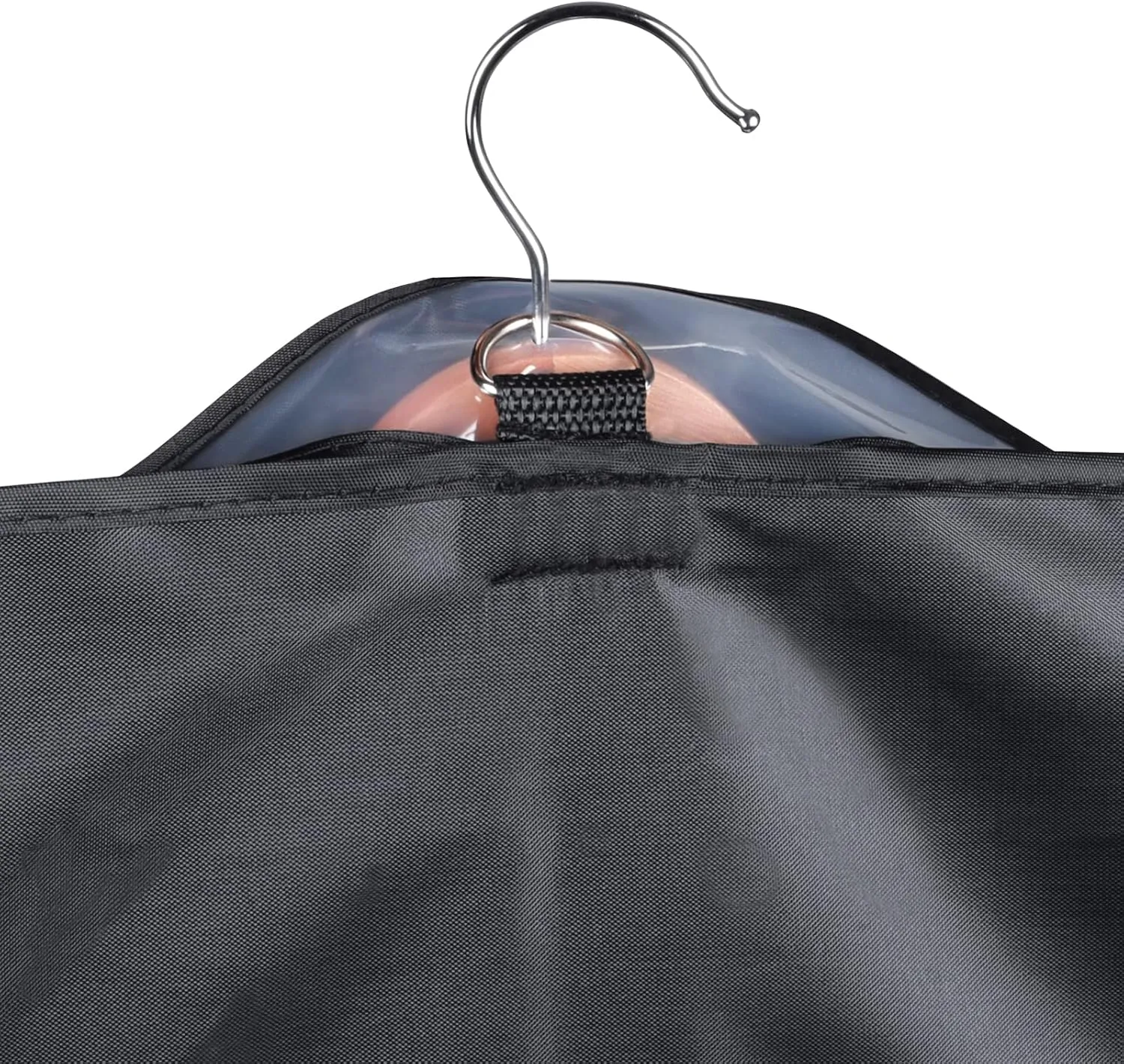 Univivi 8 Pack Suit Bags 43" Waterproof Black Garment Bag, Coat Covers from Dust with Zipper and Transparent Window, for Hanging Clothes, all coats, suits, women shirts, tuxedos, uniforms, winter