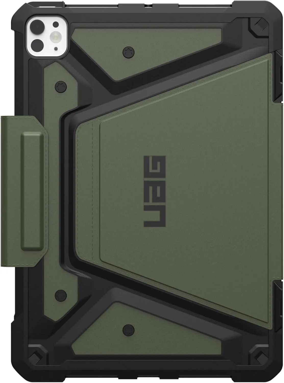 URBAN ARMOR GEAR UAG Designed for iPad Pro 11" Case (5th Gen, 2024, M4) A2836, A2837, A3006 Rugged Adjustable Multi-Angle Viewing Stand Folio Protective Cover with Pencil Holder, Metropolis SE Olive