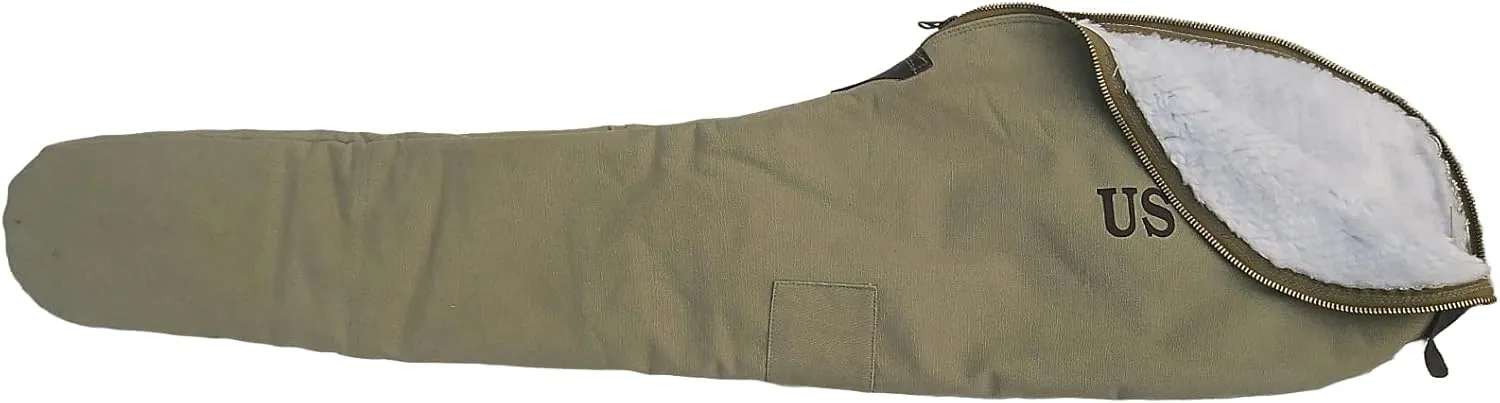 U.S. WWII Carry Case With Carry Strap Fleece Lining Canvas Bag For M1 Garand - OD GREEN Color