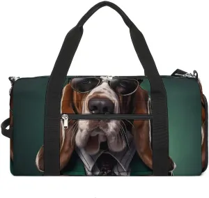 USA Eskiimo Dog Sports Gym Bag for Men Women Travel Duffel Bag with Shoulder Strap