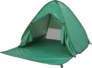 UV-Protection Pop-Up Beach Tent Portable Foldable Quick Set-Up Sun Shelter Cover with Zipper Door