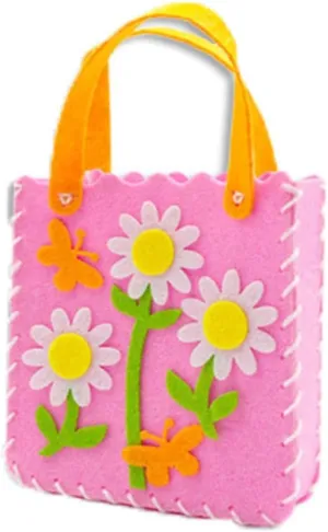 Vaguelly 6pcs DIY Nonwovens Handbags Cartoon Sewing Bags for Boys and Girls Preschool Craft Kit Enhance Imagination Manual Skills Age 6