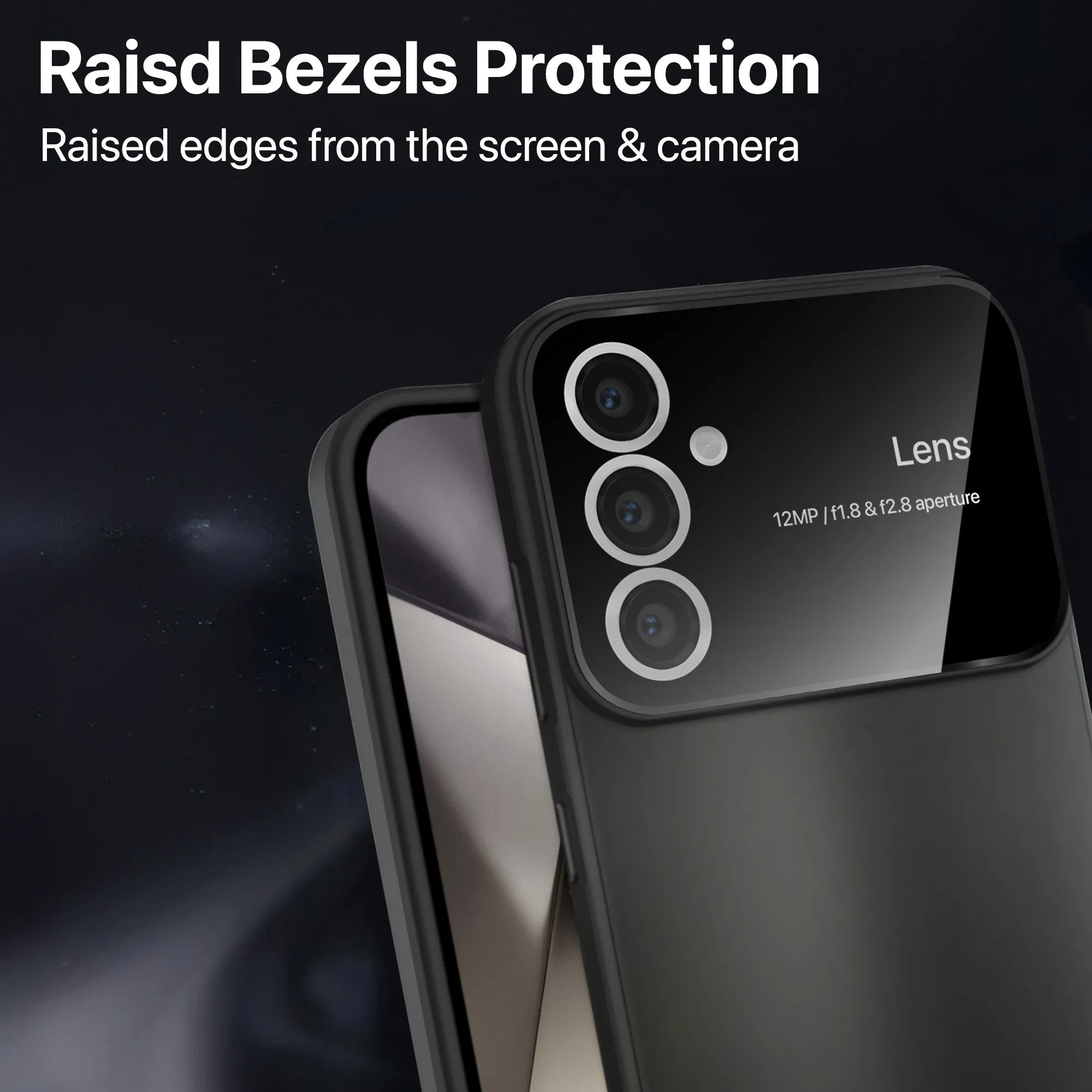 Vaku® Samsung Galaxy S23 FE Polarized Large Window Glass Camera Protector Dual Layer Shockproof Back Cover