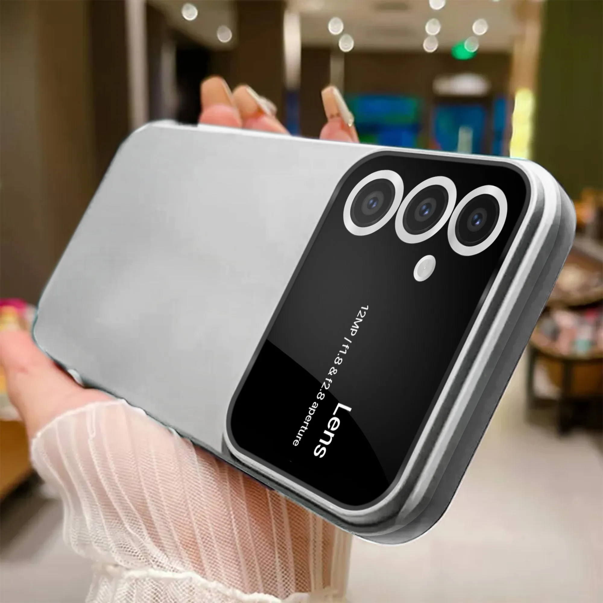 Vaku® Samsung Galaxy S23 FE Polarized Large Window Glass Camera Protector Dual Layer Shockproof Back Cover