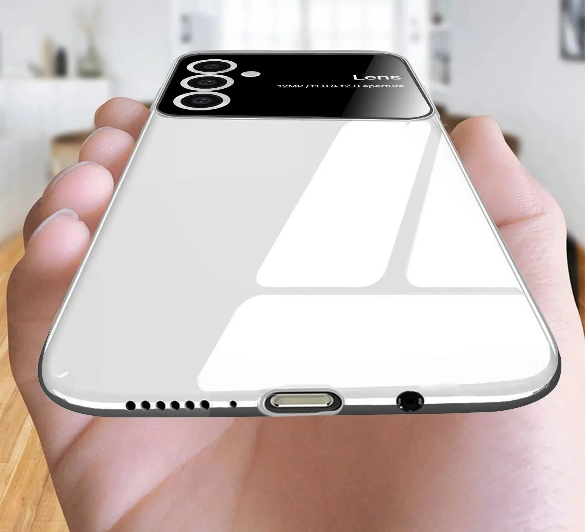 Vaku® Samsung Galaxy S23 FE Polarized Large Window Glass Camera Protector Dual Layer Shockproof Back Cover