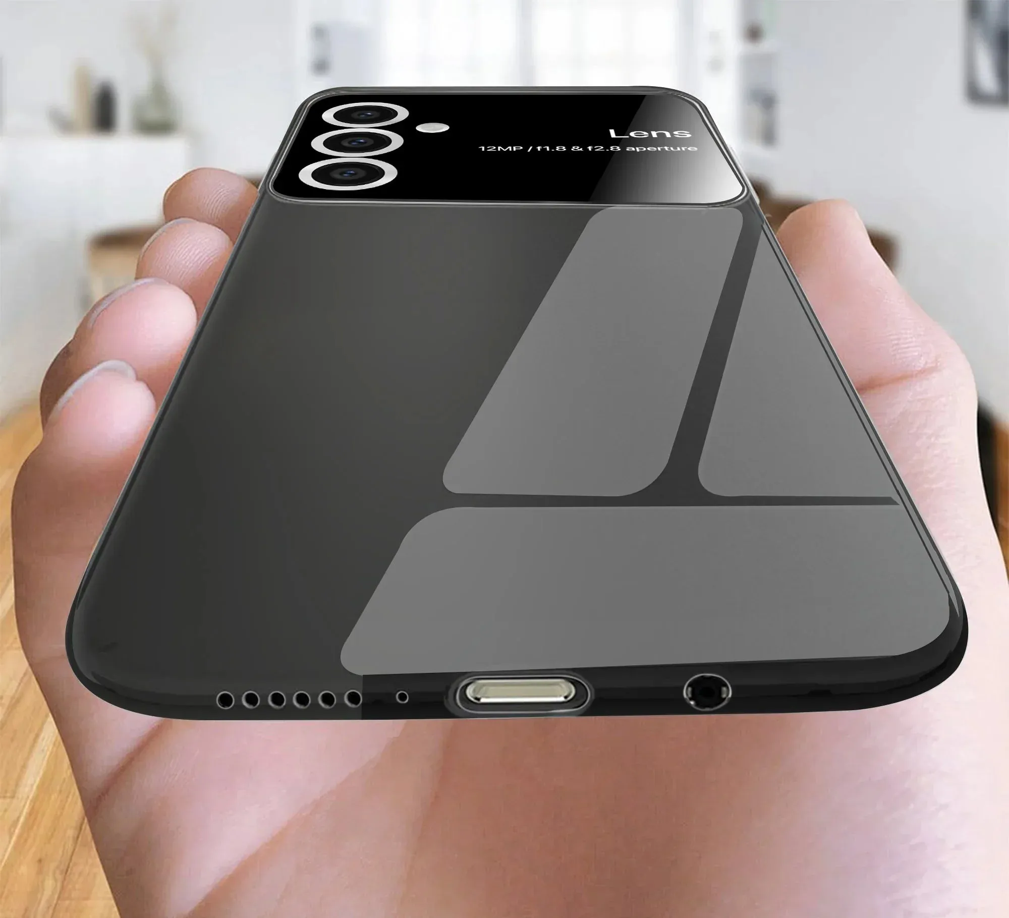 Vaku® Samsung Galaxy S23 FE Polarized Large Window Glass Camera Protector Dual Layer Shockproof Back Cover