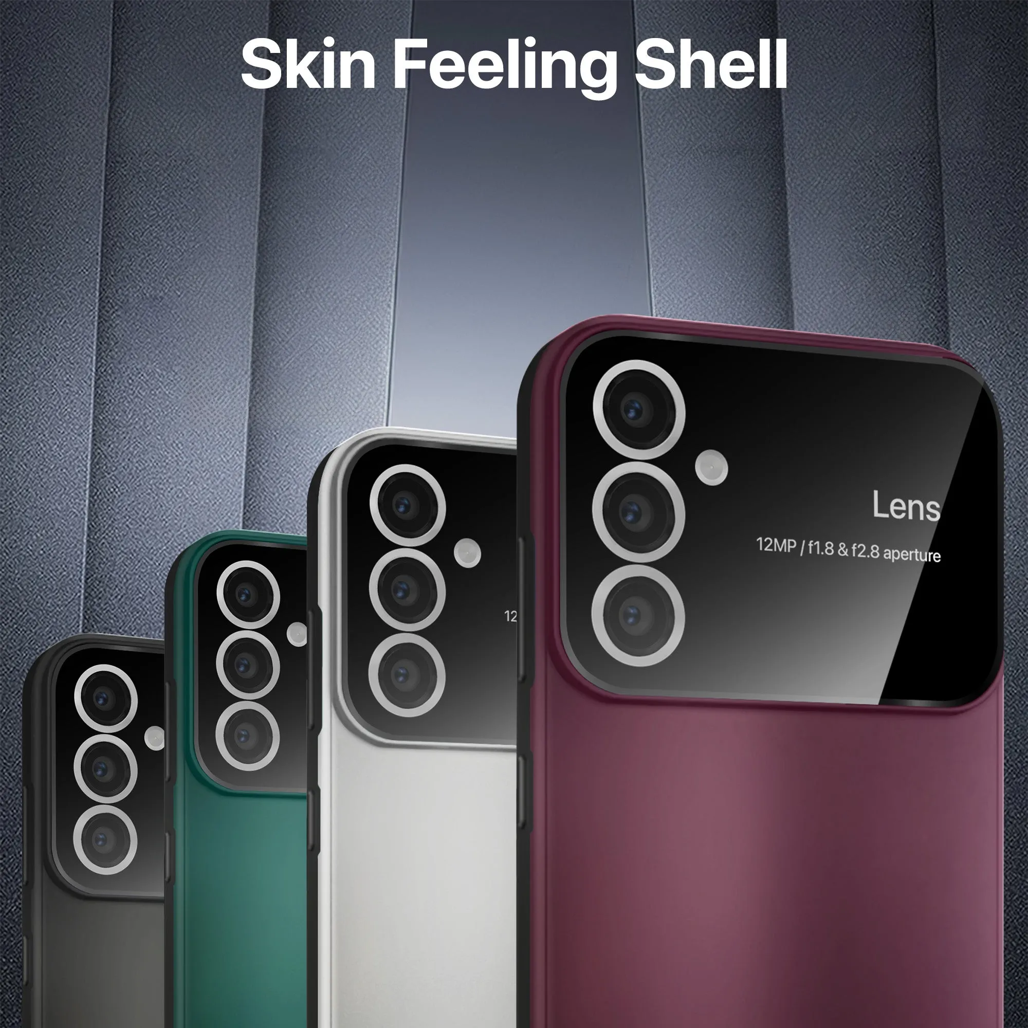 Vaku® Samsung Galaxy S23 FE Polarized Large Window Glass Camera Protector Dual Layer Shockproof Back Cover