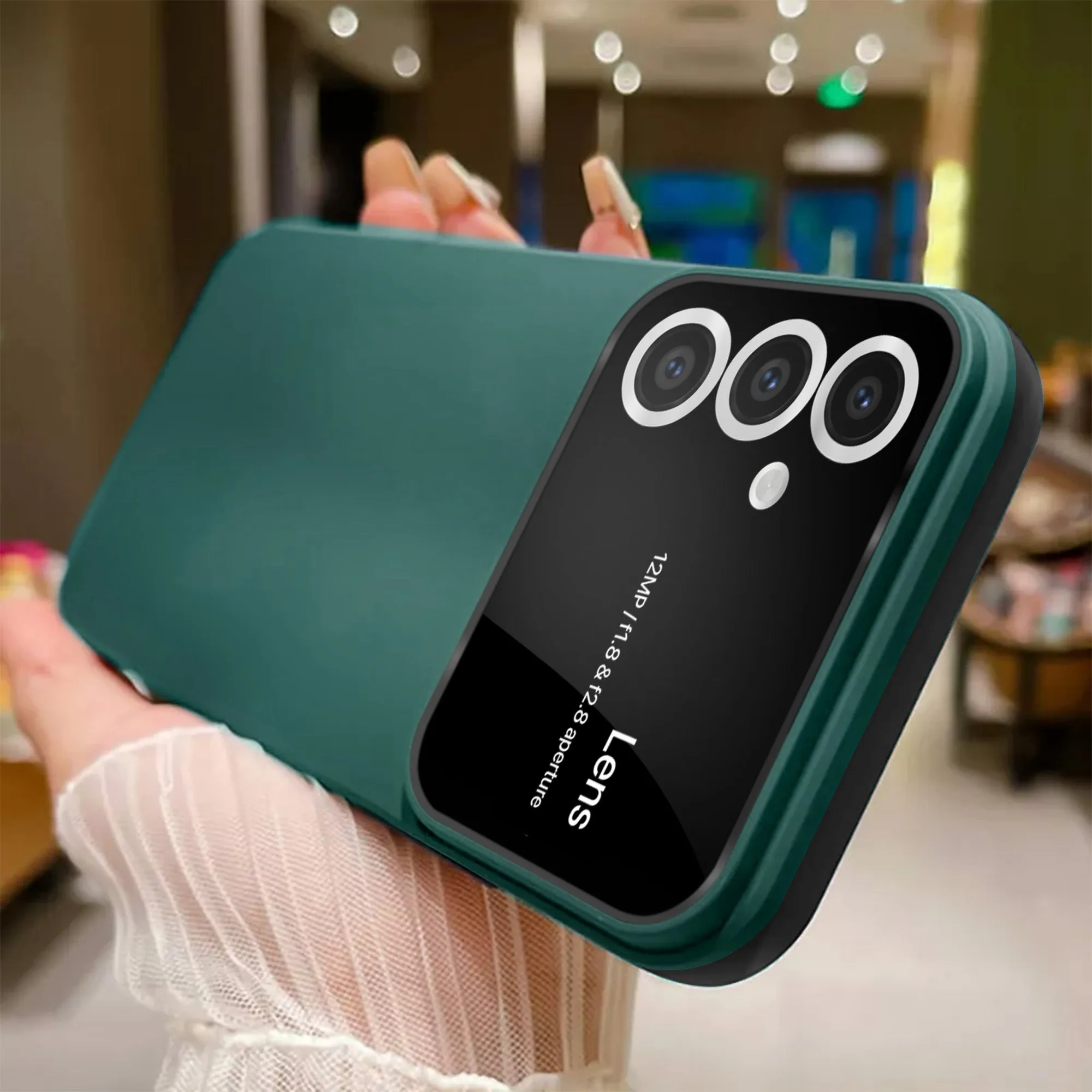 Vaku® Samsung Galaxy S23 FE Polarized Large Window Glass Camera Protector Dual Layer Shockproof Back Cover