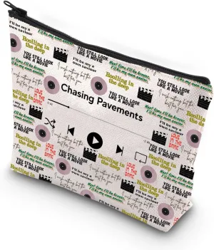 VAMSII Singer Gift Singer Lyric Singer Merch Gift Music Lovers Gifts Zipper Pouch Makeup Bag (Cha Pavements)