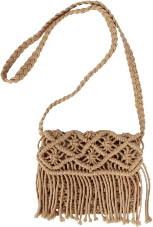 Van Caro Handwoven Cotton Straw Shoulder Bag Crochet Tassel Beach Bohemian Purse for Women