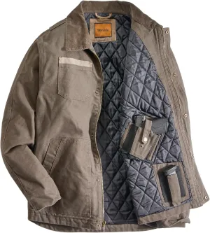 Venado Concealed Carry Jacket for Men - Heavy Duty Canvas - Conceal Carry Pockets