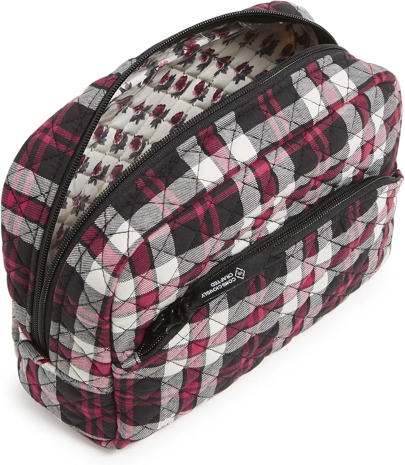 Vera Bradley Women's Cotton Large Cosmetic Makeup Organizer Bag