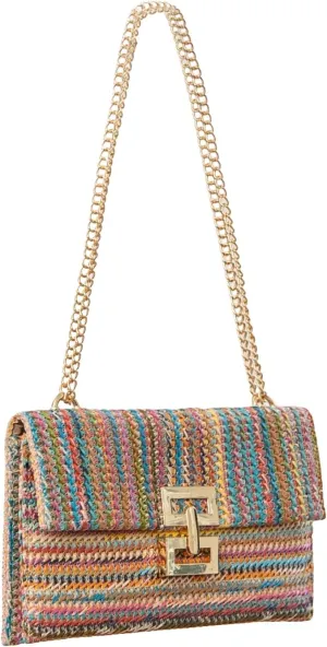 Verdusa Women's Straw Shoulder Bags Woven Clutch Purse Summer Beach Handbags