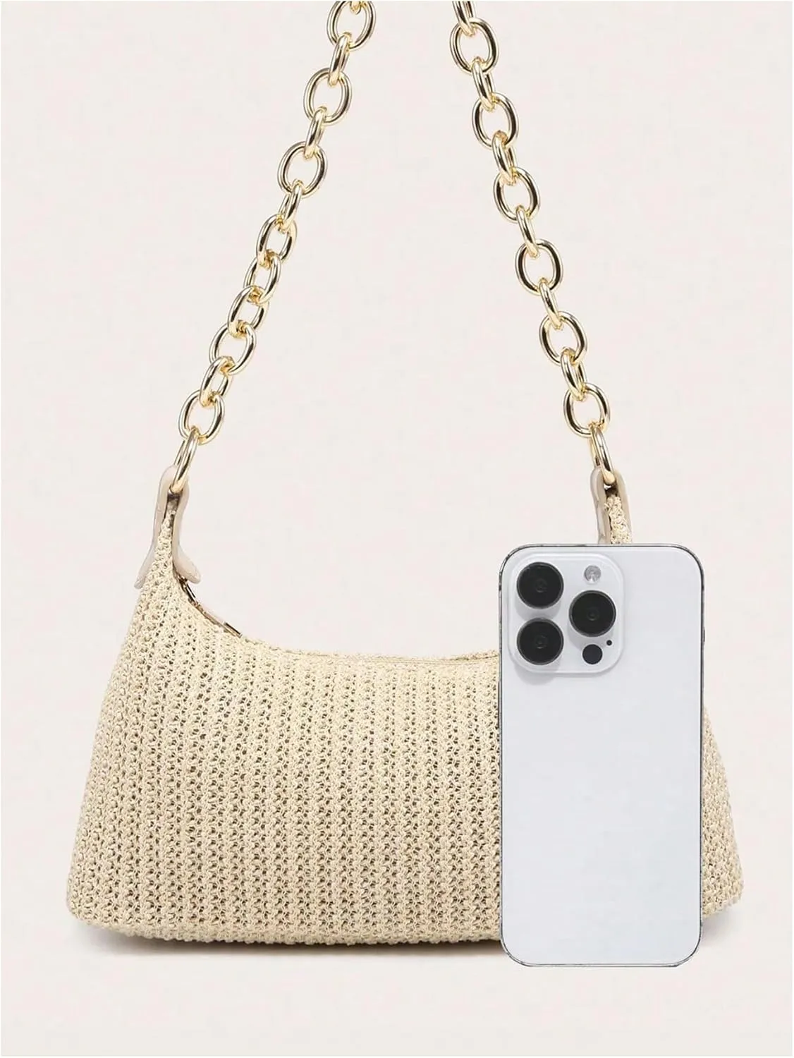 Verdusa Women's Straw Woven Shoulder Bag Tote Handbag Summer Beach Purse