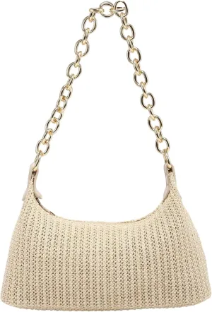 Verdusa Women's Straw Woven Shoulder Bag Tote Handbag Summer Beach Purse