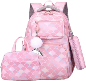 VIDOSCLA Kids Girls Elementary Backpack Students Book Bag Colorful School Bag for Girls
