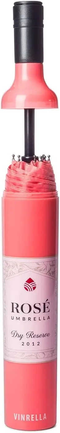 VINRELLA Wine Bottle Umbrella - Portable and Compact Travel Umbrella, Waterproof and Windproof, UV Blocker