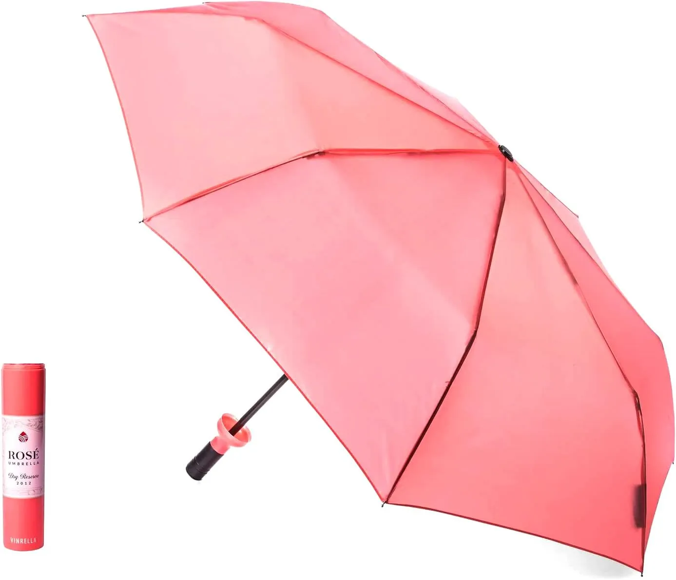 VINRELLA Wine Bottle Umbrella - Portable and Compact Travel Umbrella, Waterproof and Windproof, UV Blocker