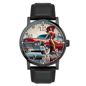 Vintage Classic 1964 Lincoln King of The Hot Rod Cars Solid Brass Watch