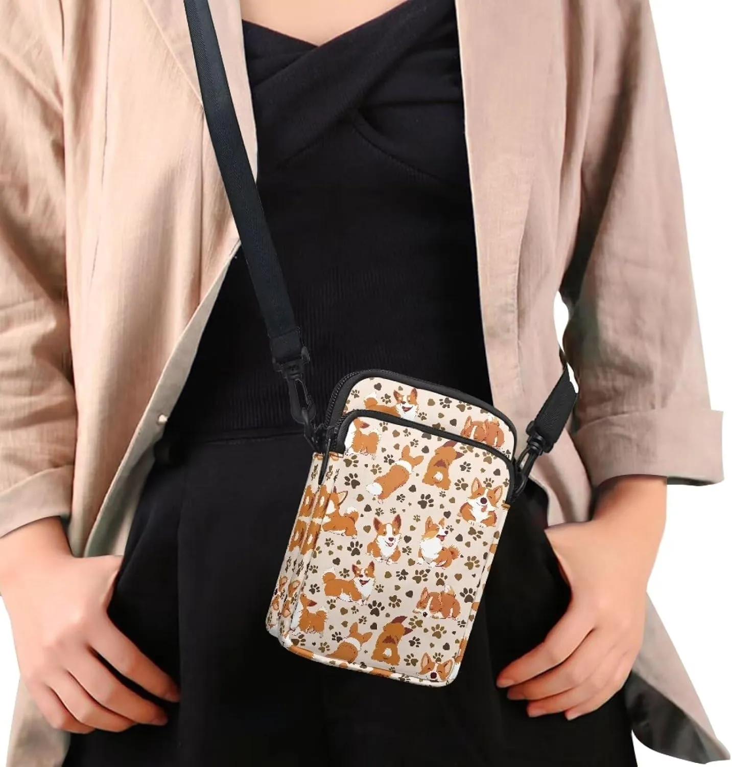 Vintage Crossbody Phone Bag for Women, Small Shoulder Purse and Handbag with Adjustable Strap