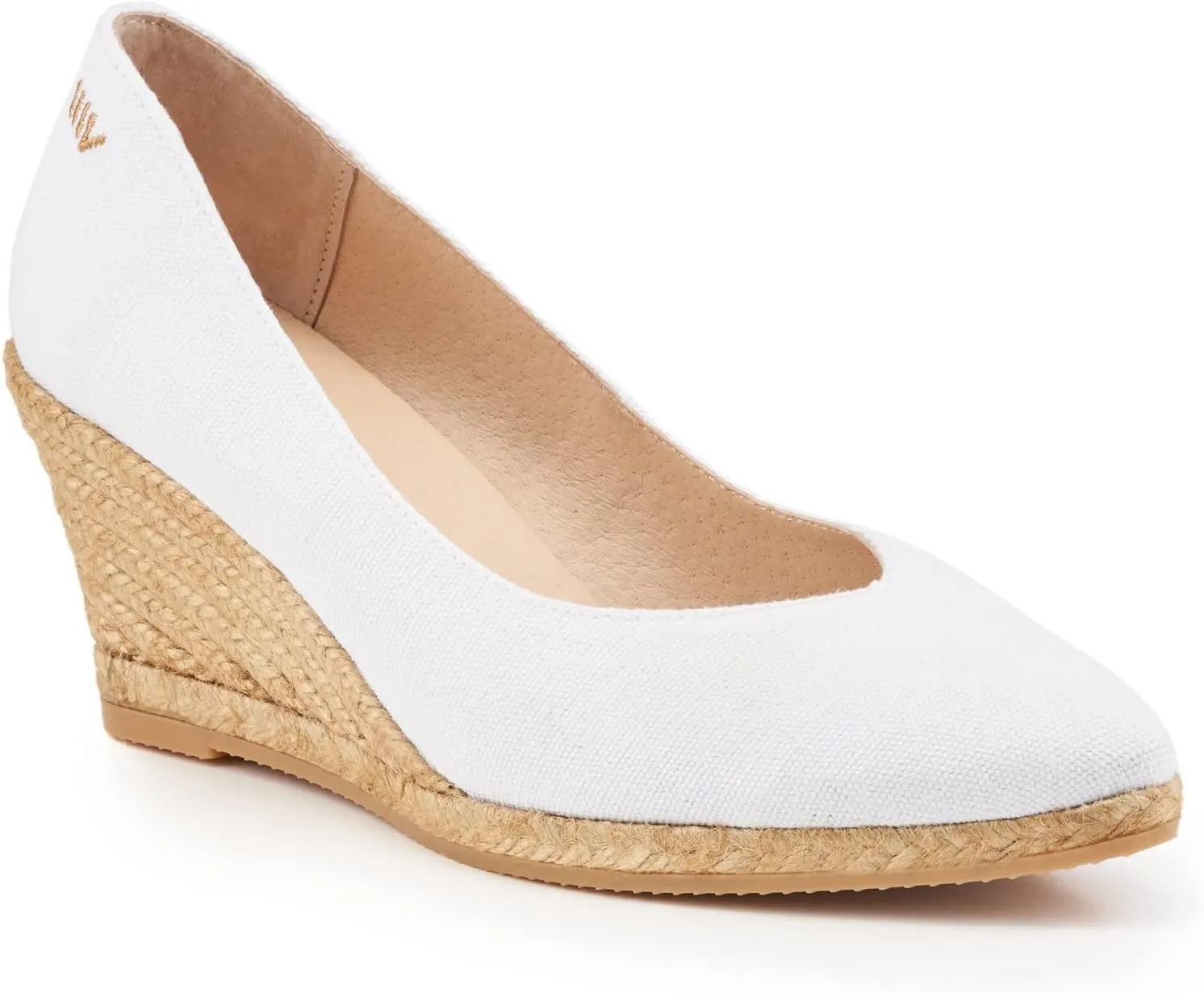 VISCATA Roses Espadrille Canvas Wedges Spain Handmade 2 ½” Heel Woman Wedge Pumps with Organic Cotton Canvas and 100% Natural Jute Midsole for All Occasions: Casual, Work, Party