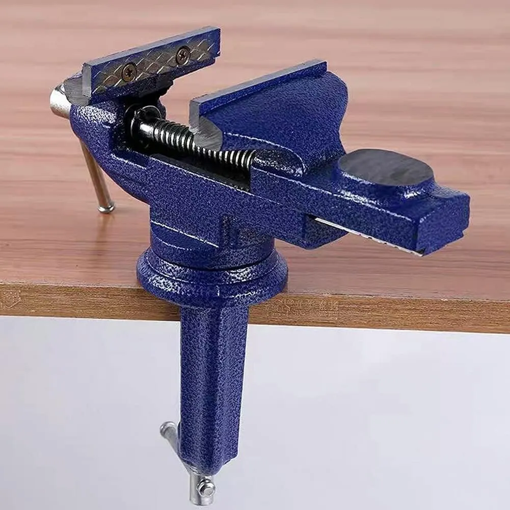 Vise Grip Woodworking Table Clamp - Heavy Duty Small Bench Vice, New Upgraded Cast Iron Manufacturing for Jewelers, Hobby, Craft Repair - Portable Work Bench Tool