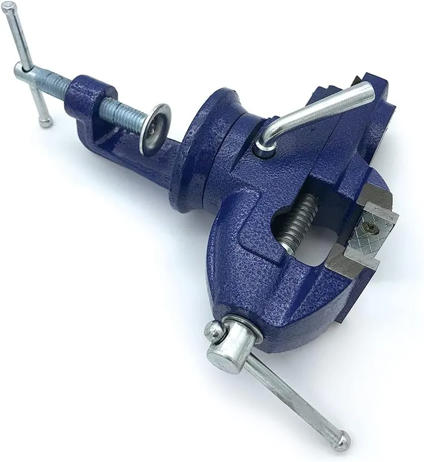 Vise Grip Woodworking Table Clamp - Heavy Duty Small Bench Vice, New Upgraded Cast Iron Manufacturing for Jewelers, Hobby, Craft Repair - Portable Work Bench Tool