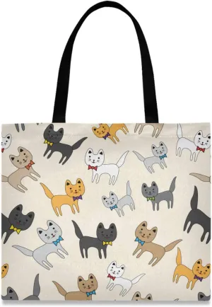 visesunny Canvas Shoulder Bags For Women Waterproof Tote Handbags For Teens Beach School Daily Working