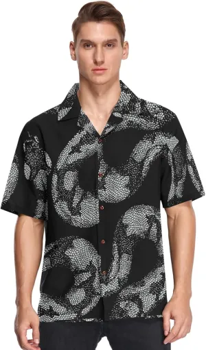 visesunny Fashion Hawaiian Shirts for Men Short Sleeve Aloha Beach Shirt Floral Summer Casual Button Down Shirts S-3XL