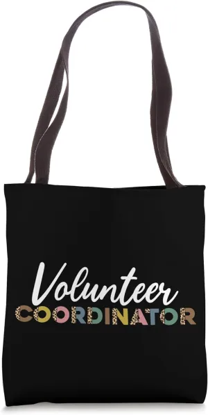 Volunteer Coordinator Leopard Pattern Nonprofit Coordination Tote Bag