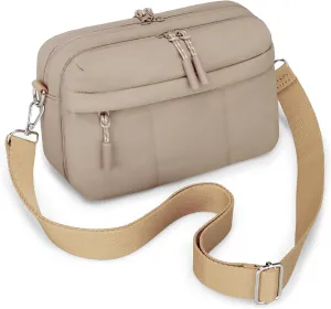 VONAL Puffer Crossbody Bags for Women Travel Small Purses Lightweight Nylon Quilted Puffy Bag Handbags with Multiple Pockets