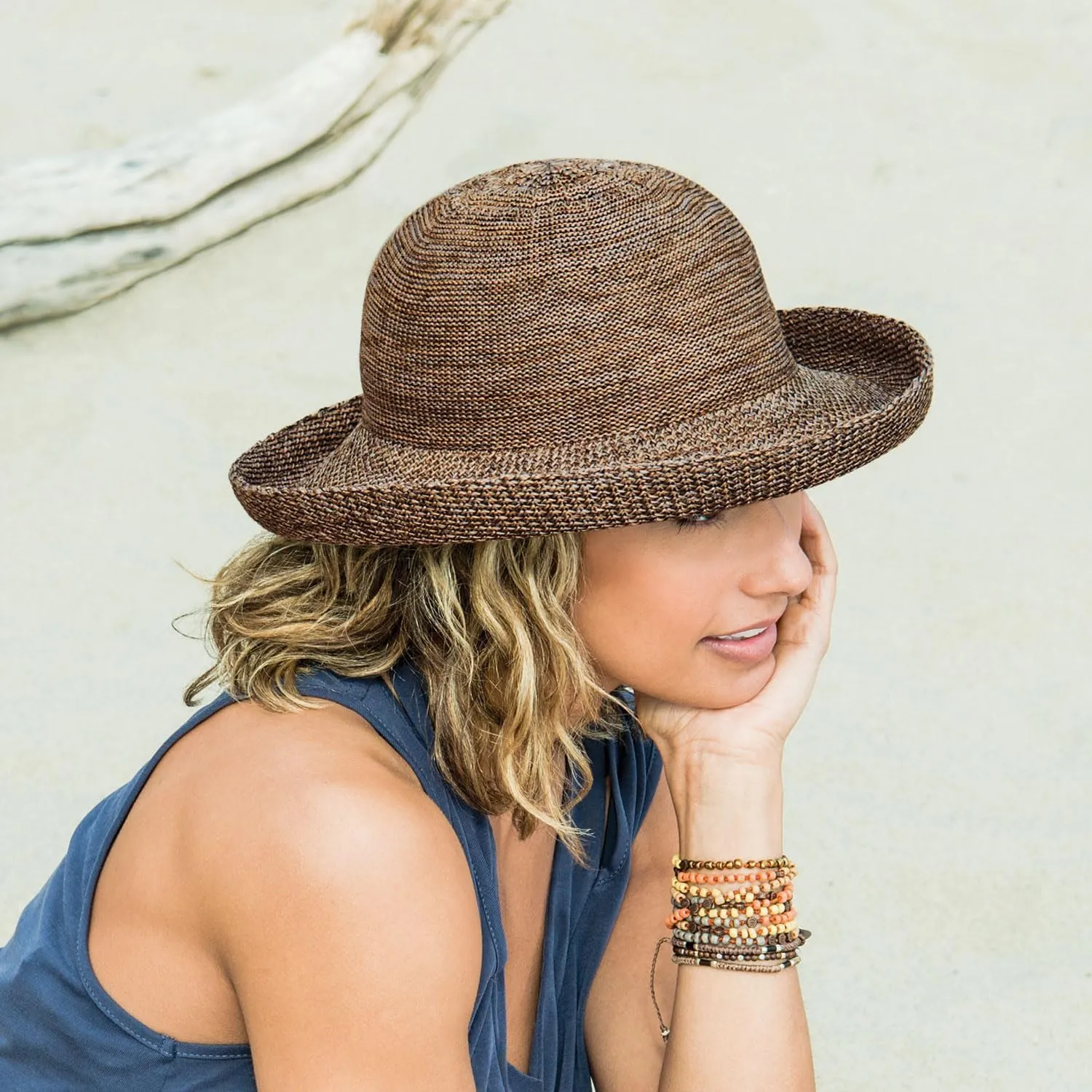 Wallaroo Hat Company Women’s Petite Victoria Sun Hat – Wide Brim, Packable, Adjustable, Breathable, Small Summer Beach Hat