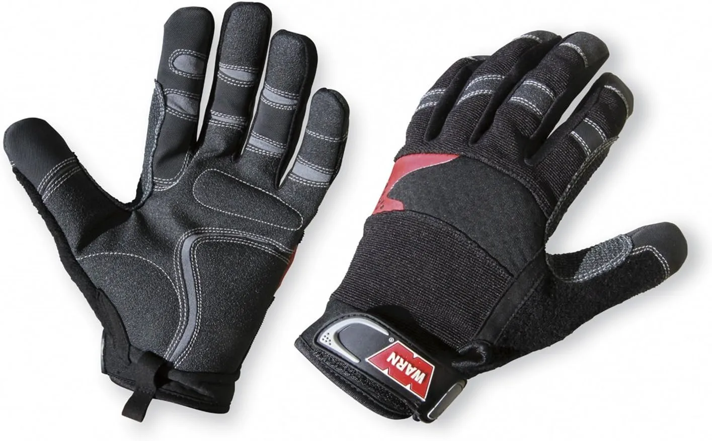 WARN 88895 Hand Protection: Synthetic Leather Winch Gloves with Kevlar Reinforcement, X-Large, Black, 1 Pair