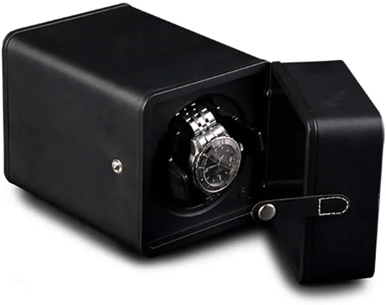 Watch Shaker, Single Watch Silent Box, Exquisite Fully Automatic Mechanical Watch Winder, Pure Color pu Leather Household Shaker, 105 * 160 * 103mm