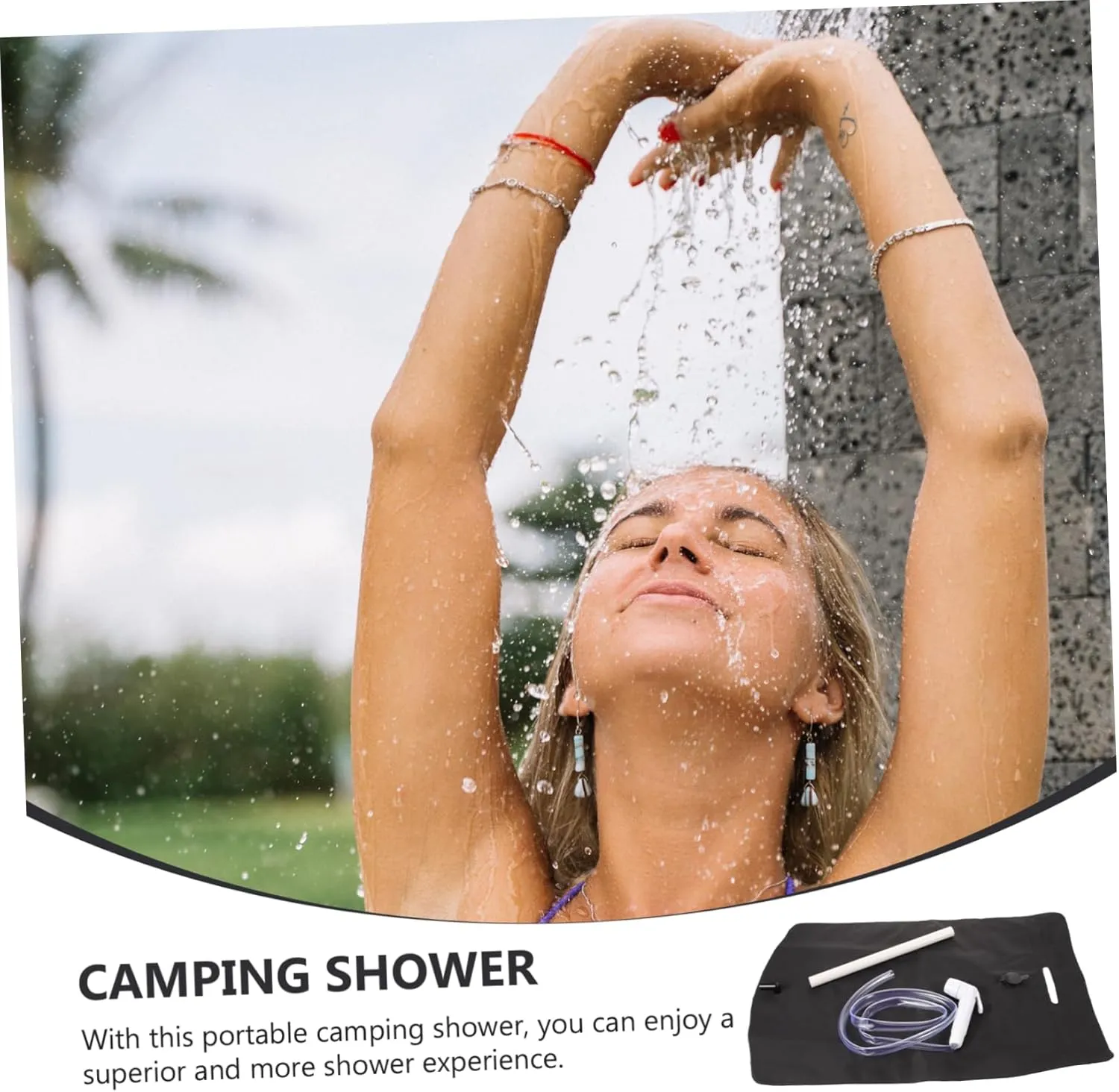 Water Bag Shower Tent up for Camping Waterproof Phone Pouch Camper Water Bag Camping Gadgets