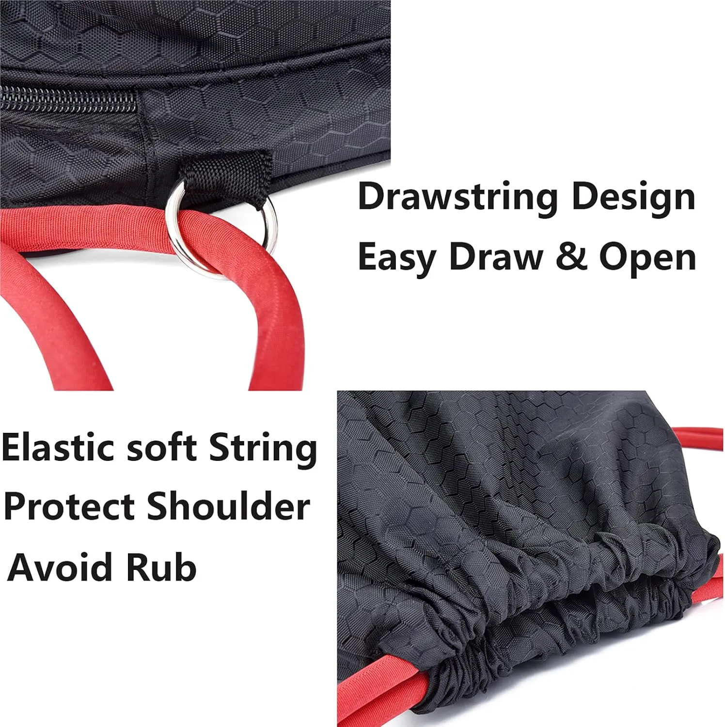 Waterproof Drawstring swim Bag Sackpack Backpack,Dry Wet Depart,Swimming Gym Yoga Sport Shoulder Rucksack Daypacks Casual Bags (CLASSIC BLACK)