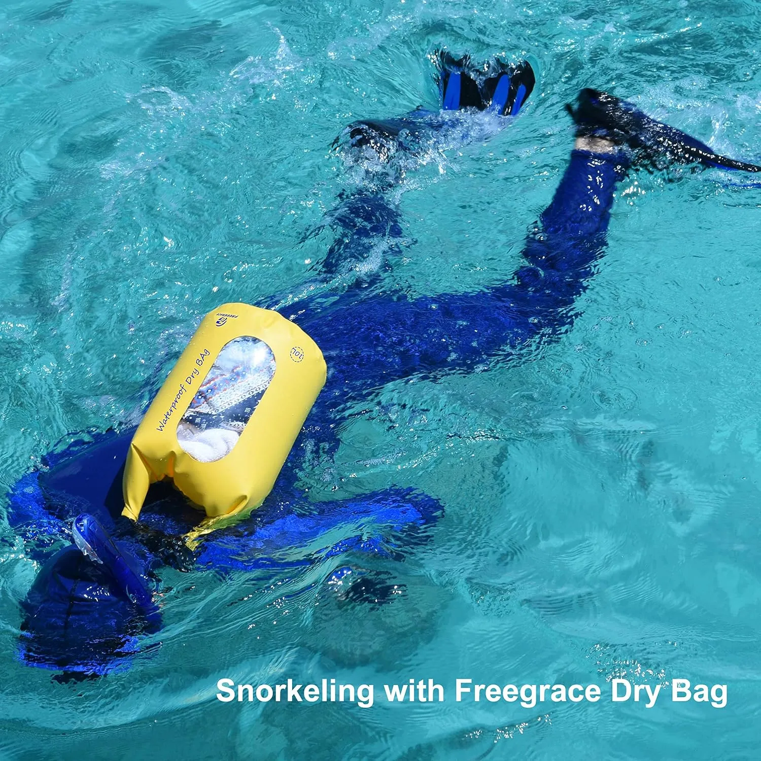 Waterproof Dry Bags Set Of 3 Dry Bag With 2 Zip Lock Seals & Detachable Shoulder Strap, Waist Pouch & Phone Case - Can Be Submerged Into Water - For Swimming (Green, 5L)