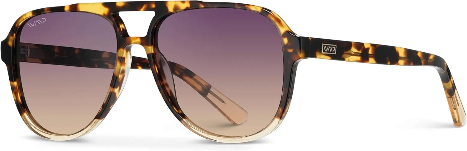 WearMe Pro Chic Retro Oversized Polarized Sunglasses: Statement Aviator for Women